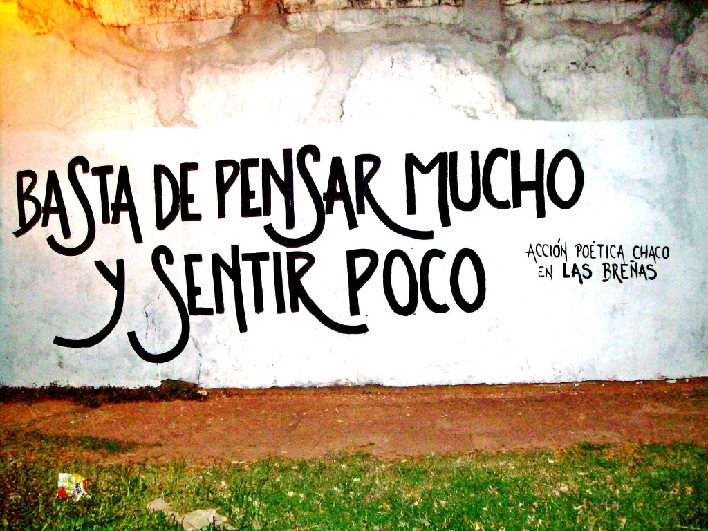 Basta de sentir poco