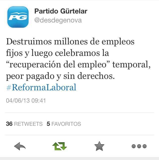 Destruimos millones de empleos fijos y luego celebramos la recuperación del empleo temporal....