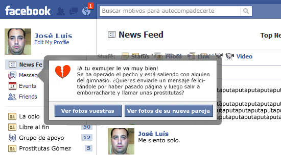 A tú ex-mujer le vá bien, se ha operado el pecho y está saliendo con alguien del Gimnasio...