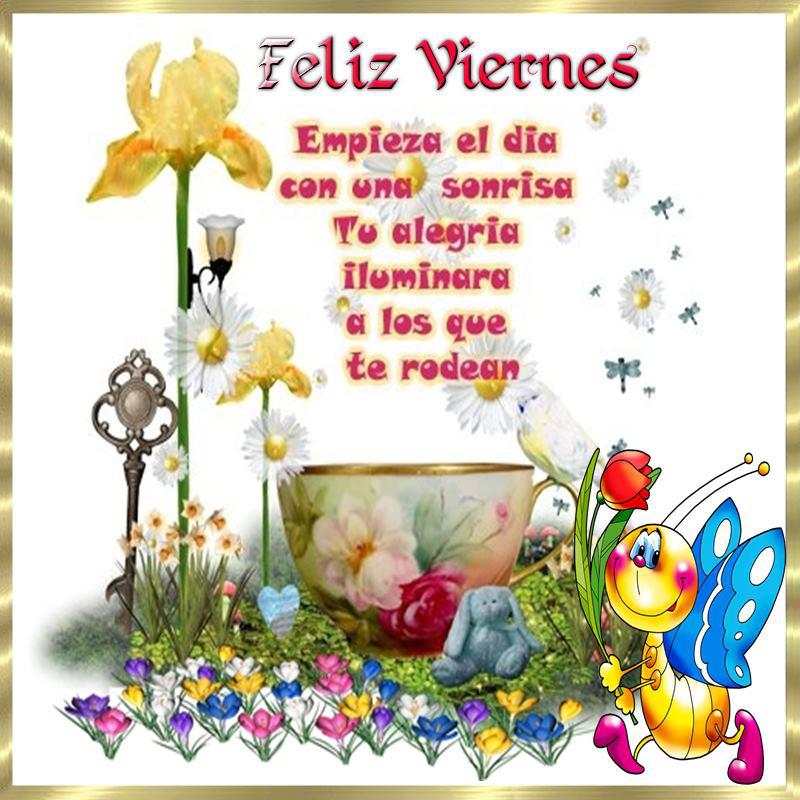 Feliz Viernes. Empieza el día con una sonrisa, tú alegría iluminara a los que te rodean.