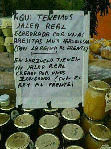 Aquí tenemos Jalea Real, elaborada por unas abejitas muy laboriosas, con la reina al Frente...