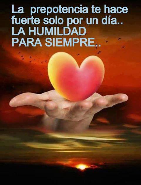La prepotencia te hace fuerte solo por un día... La humildad para siempre