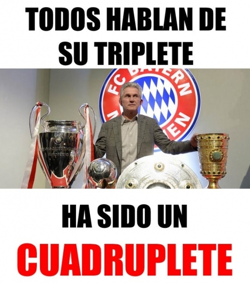 Todos hablan de su Triplete. Ha sido un Cuadruplete.