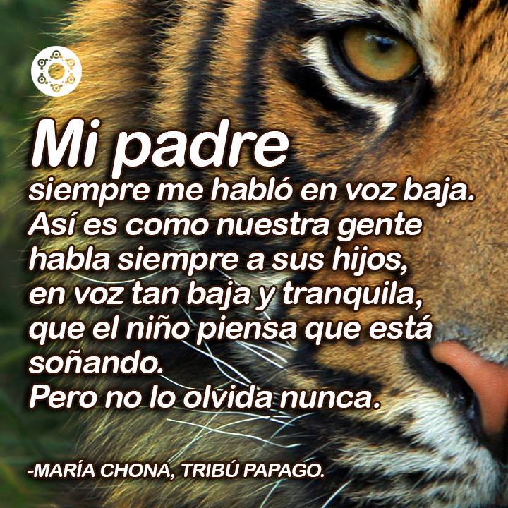 Mi Padre siempre me habló en voz baja. Así es como nuestra gente habla siempre a sus hijos, en voz tan baja y tranquila, que el niño piensa que está soñando. Pero no lo olvida nunca.