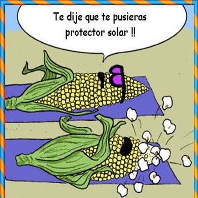 Te dije que te pusieras protector solar