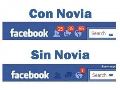 Facebook. Con Novia. Sin Novia