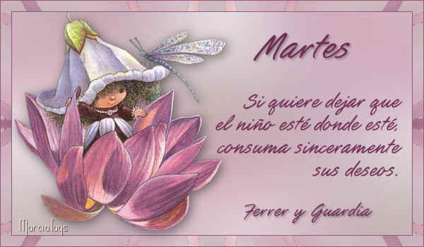 Martes. Si quiere dejar que el niño esté donde esté, consuma sinceramente sus deseos.