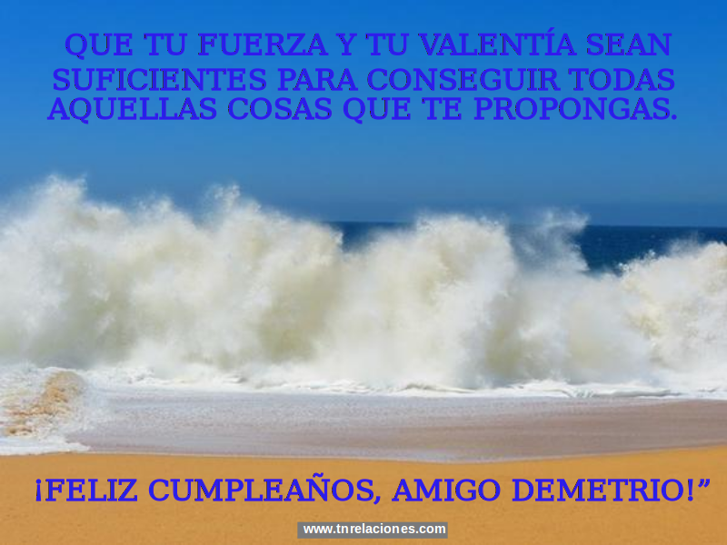 Feliz Cumpleaños Demetrio