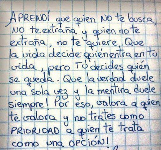 La verdad duele una vez, la mentira siempre