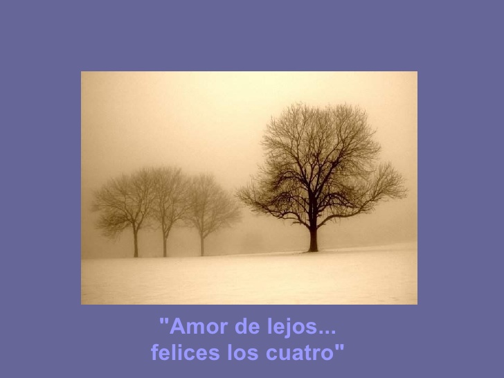 Amor de lejos...Felices los cuatro.