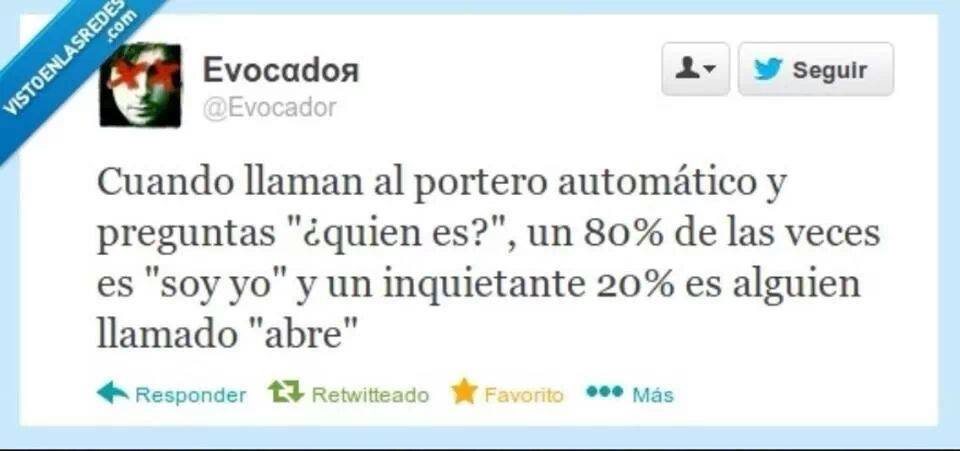 Cuando llaman al portero automático…
