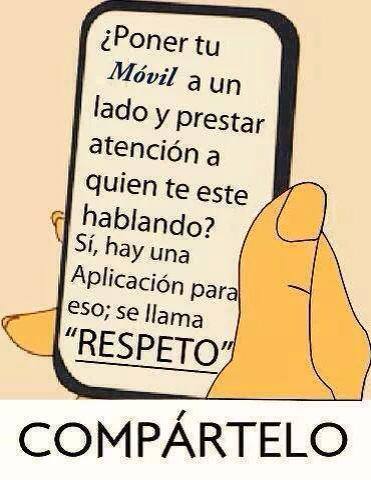 ¿Poner a tu Móvil a un lado y prestar atención a quien te este hablando? Sí, hay una aplicación para eso; se llama "Respeto"