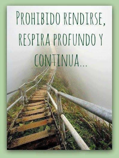 Prohibido rendirse, respira profundo y continua...