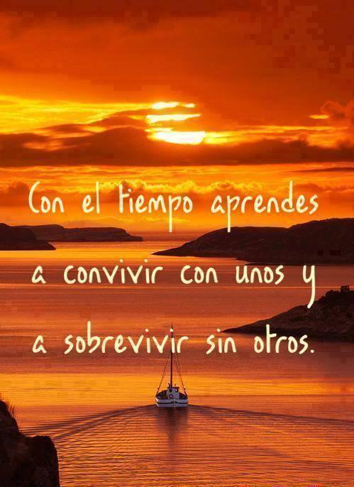 Con el tiempo aprendes a convivir con unos y a sobrevivir sin otros.