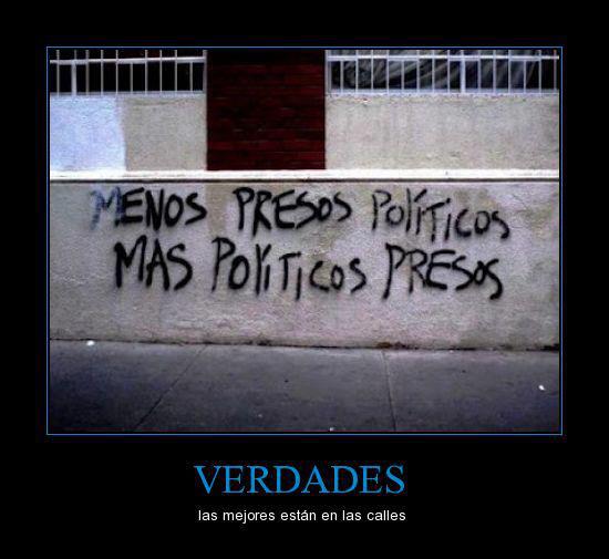 Menos presos políticos, más políticos presos