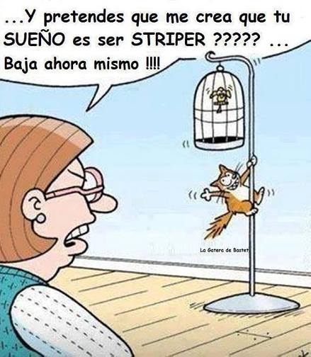 ...Y pretendes que me crea que tu sueño es ser Striper???...Baja ahora mismo !!!