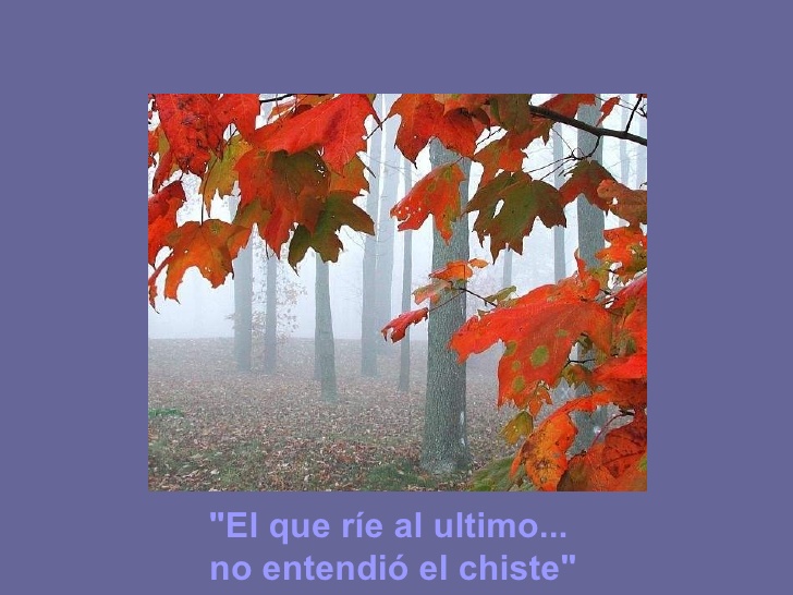 “El que ríe al ultimo…no entendió el chiste”