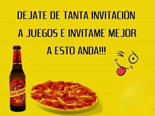 Dejate de tanta invitación a juegos e invítame mejor a esto anda!!!!