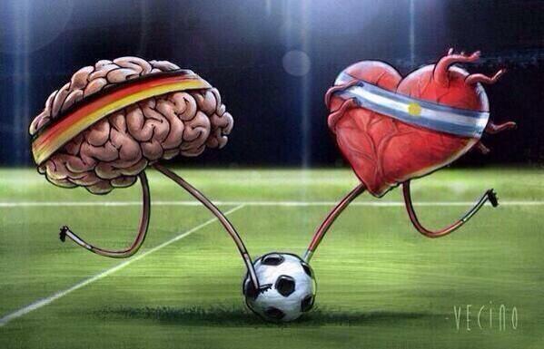Cerebro y Corazón. Alemania 1, Argentina 0.