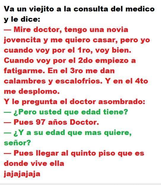 Un viejecito en la consulta del médico