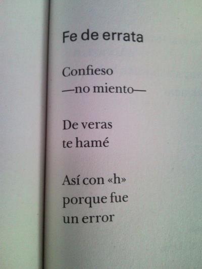 Te hamé con h porque fue un error