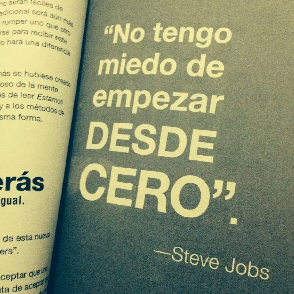 No tengo miedo de empezar desde cero