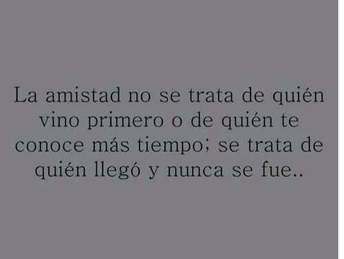 La amistad no se trata de quién vino primero