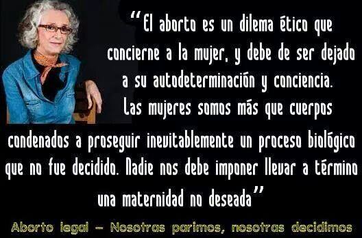 El aborto es un dilema ético que concierne a la mujer