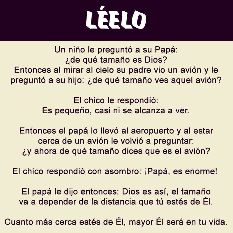 ¿De qué tamaño es Dios?