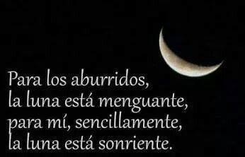 La luna está menguante