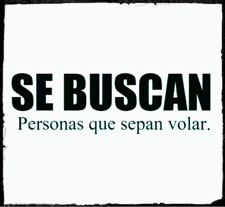 Se buscan personas que sepan volar