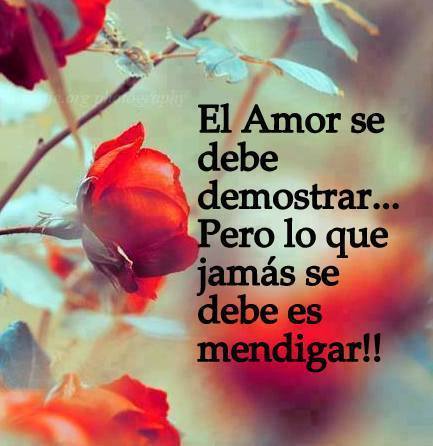 El amor se debe demostrar
