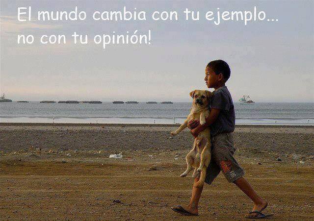 El mundo cambia con tu ejemplo