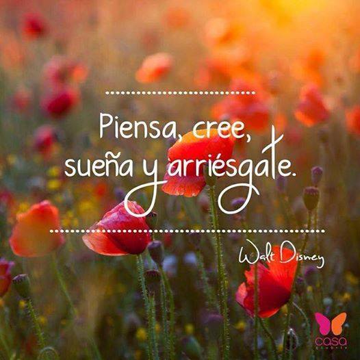 Piensa, cree, sueña y arriésgate