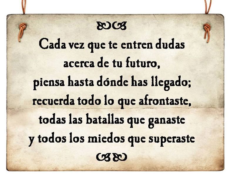 Cada vez que te entren dudas