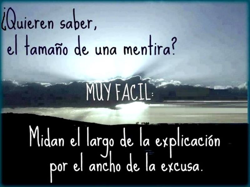 ¿Quieren saber el tamaño de una mentira?