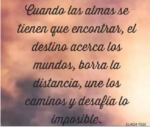 Cuando las almas se tienen que encontrar