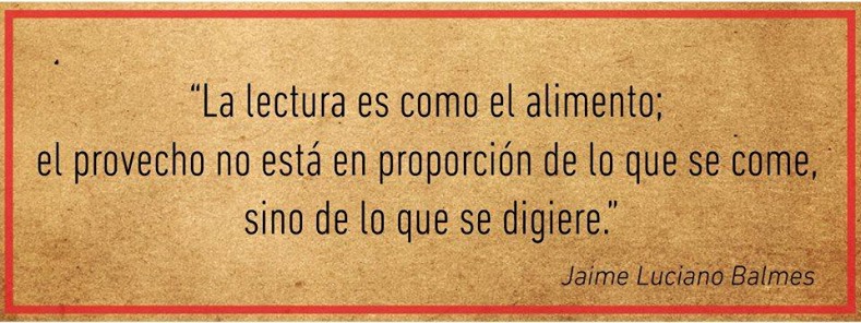 La lectura es como el alimento