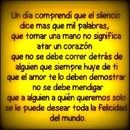 El silencio dice más que mil palabras