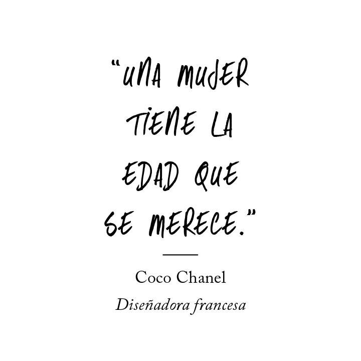 Una mujer tiene la edad que se merece