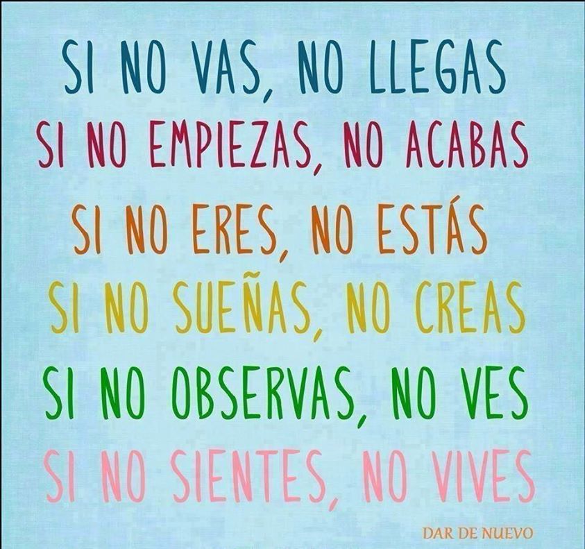 Si no vas, no llegas
