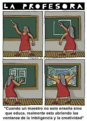 Cuando un maestro enseña y educa