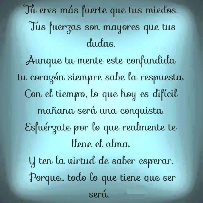 Tú eres más fuerte que tus miedos