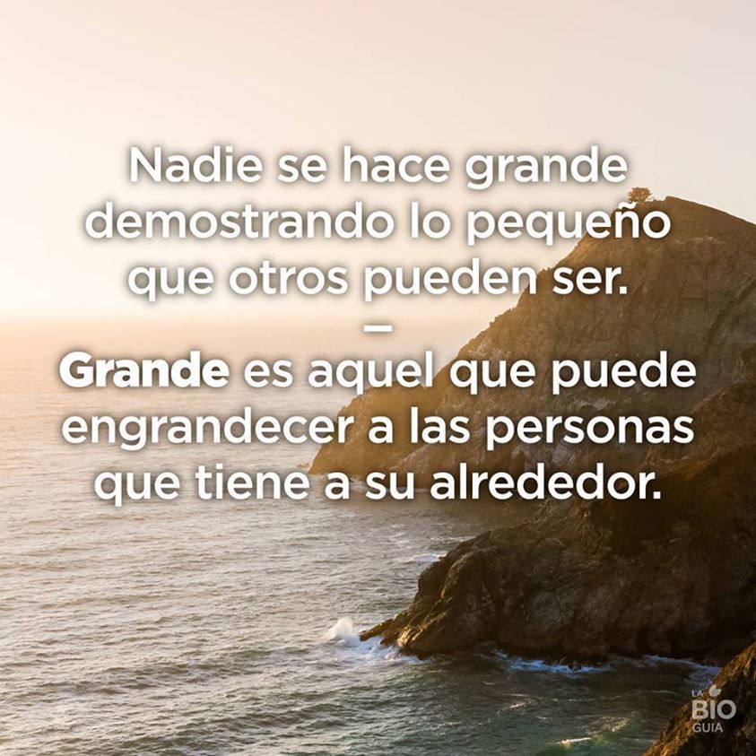 Nadie se hace grande demostrando