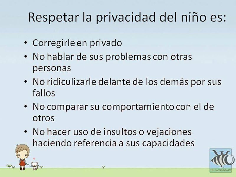 Respetar la privacidad del niño