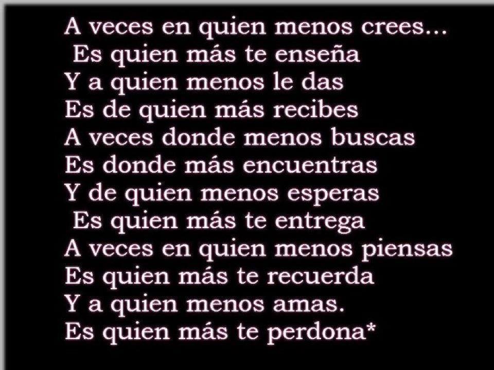 A veces en quien menos crees