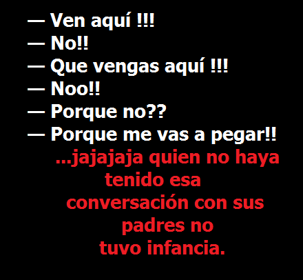 Infancia y conversación con sus padres