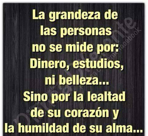 La grandeza de las personas