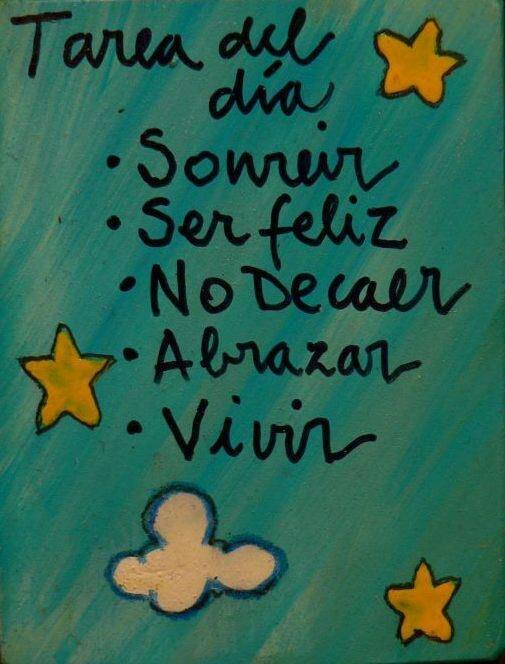 Tarea del día sonreír