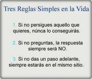 Tres reglas simples en la vida